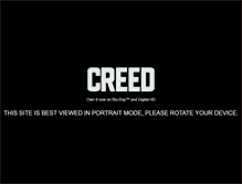 Tablet Screenshot of creedthemovie.com